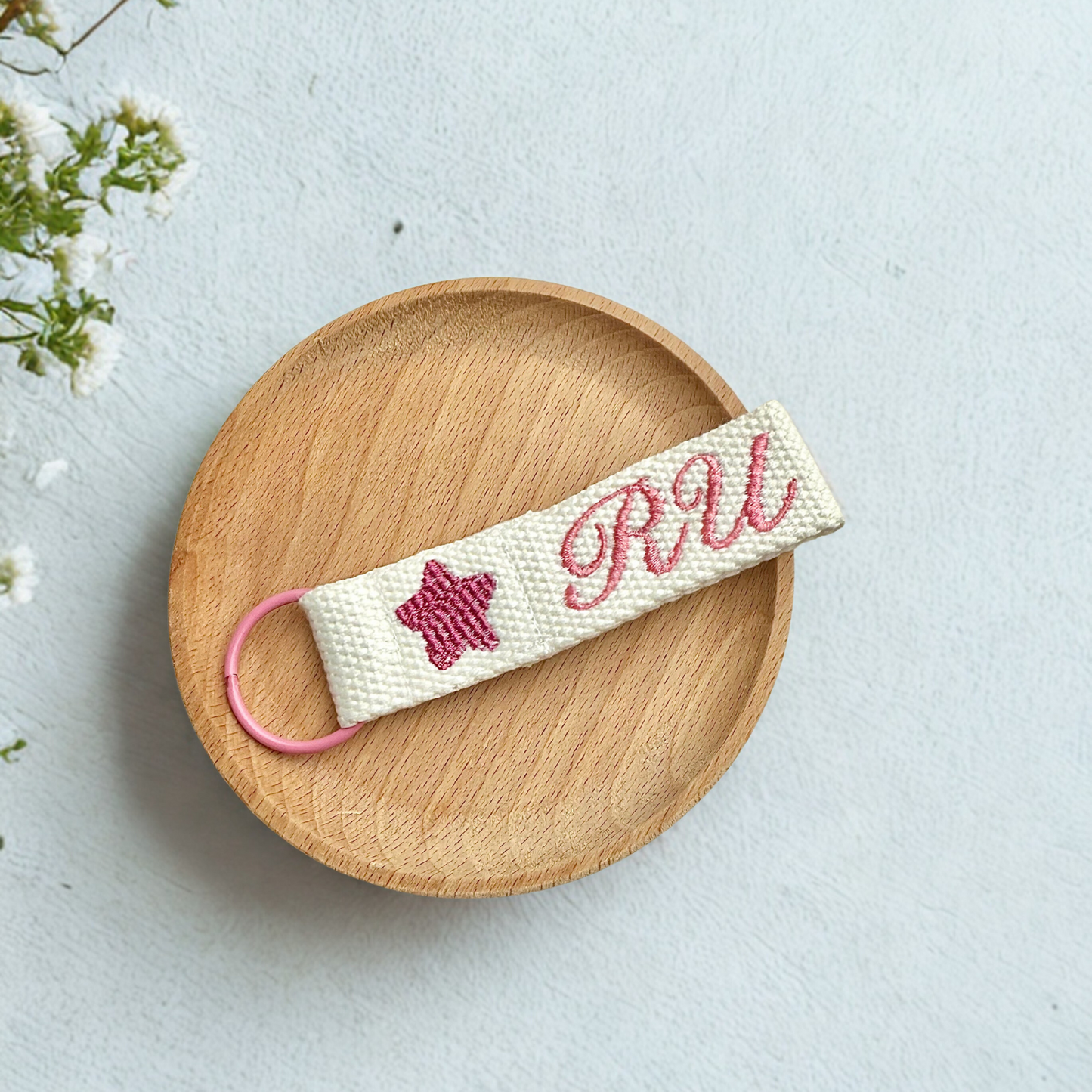 Embroidered Name Tag with Custom Image | Personalized Cotton Canvas Tag