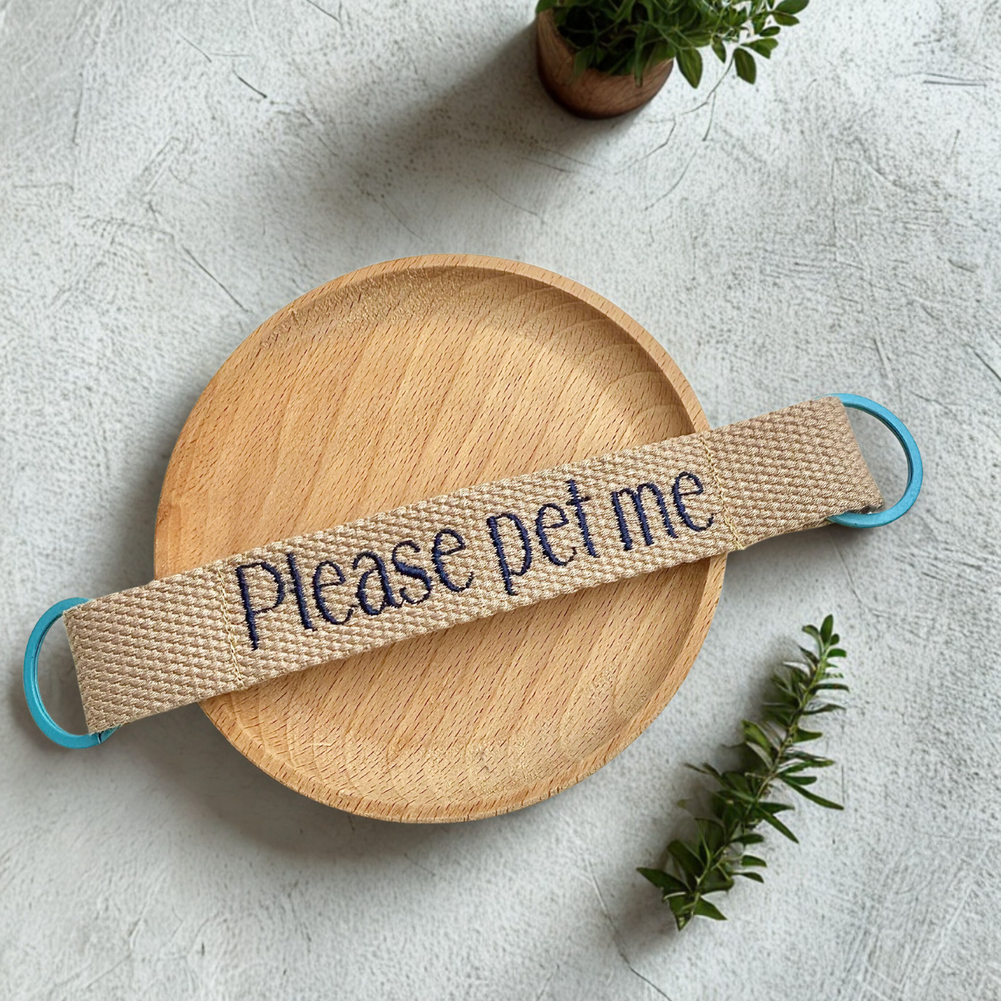 Personalized Embroidered Pet Tag | Custom Fabric Name Tag for Collars, Crates & Pet Travel Bags