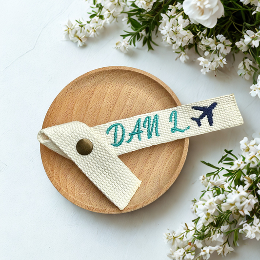 Embroidered School Bag Tag | Personalized Name Label for Backpacks & School Gear
