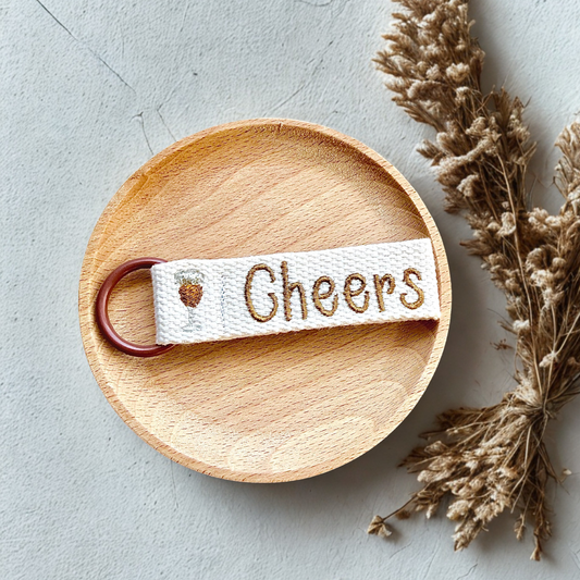 Personalized Cocktail Embroidered Name Tag – Custom Bag Tag for Adults & Party Gifts