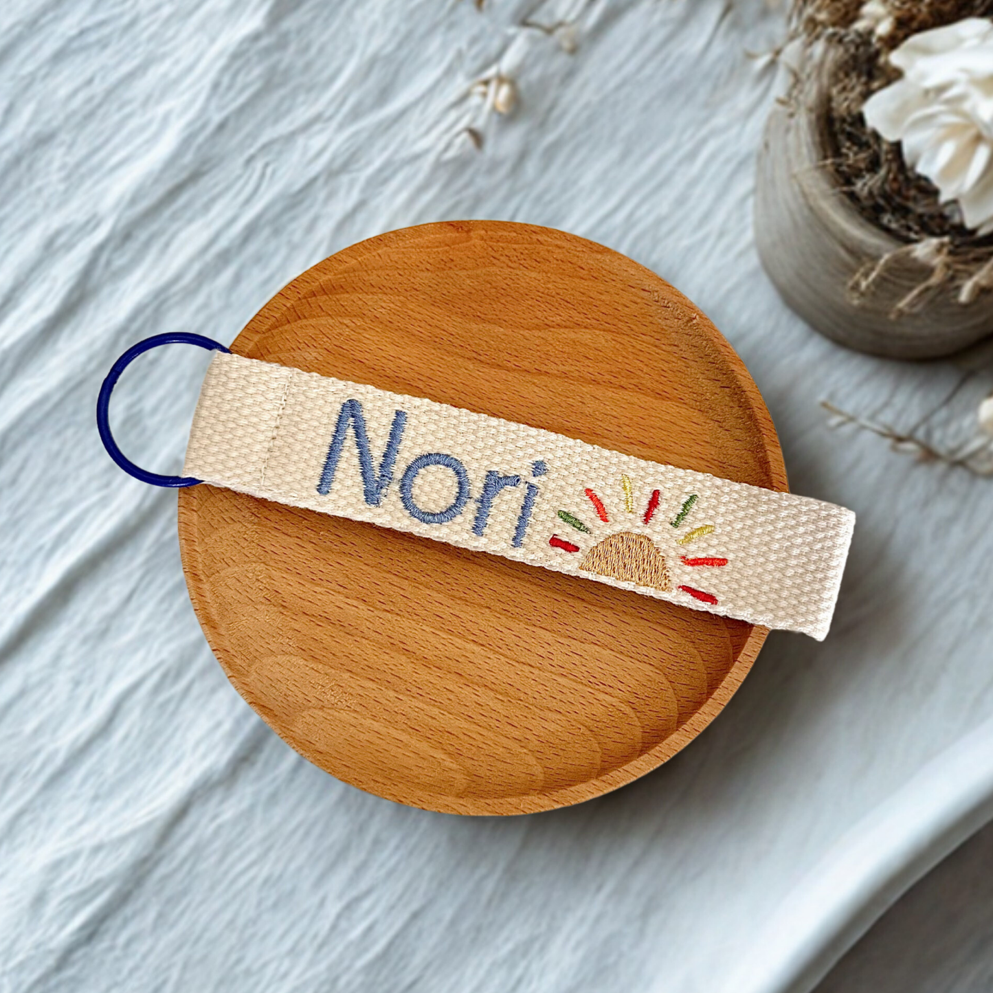 Custom Double-Sided Embroidered Name Tag – Emergency Contact ID