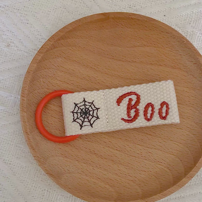 Personalized Halloween Embroidered Name Tag – Custom Bag Tag for Kids & Toddlers