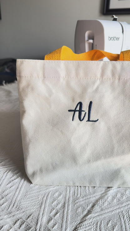 Personalized Embroidered Tote Bag | Custom Name Canvas Bag